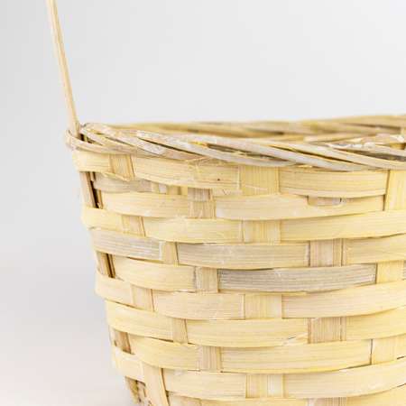 Корзина плетеная Азалия Декор из бамбука D16х10хH32см цвет лимонный