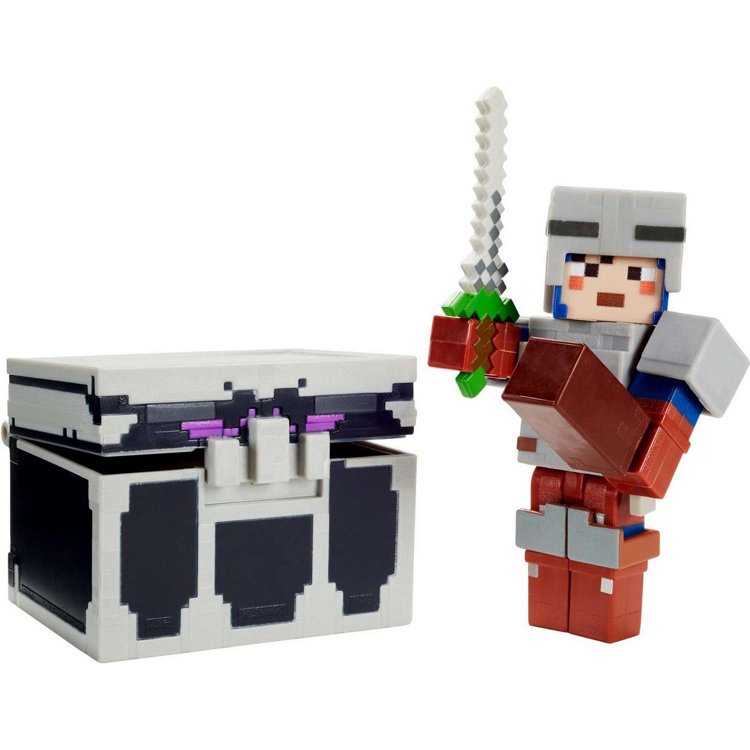 Набор Minecraft Боевой сундук Усиленная кольчужная броня фигурка+аксессуары GTP26 - фото 8