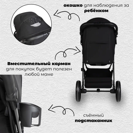 Коляска прогулочная agex Maxi Black