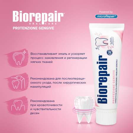 Зубная паста Biorepair Gum Protection 75мл с 14лет