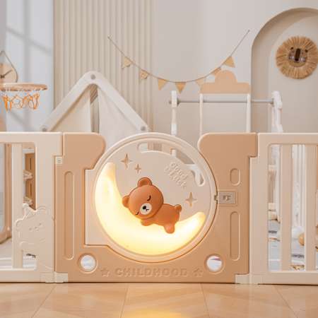 Манеж UNIX Kids DeLuxe House (150x180 cm) Camel