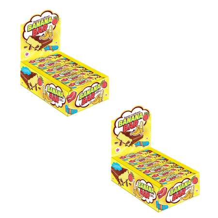 Батончики KDV клубнично-банановые Banana bar 2 упаковки по 18 штук