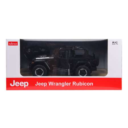 Машина Rastar РУ 1:14 Jeep Wrangler JL Черная 79400