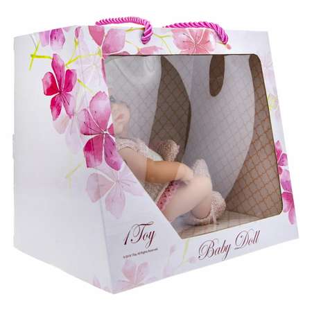 Кукла пупс 1TOY Premium реборн в розовом костюмчике 20 см