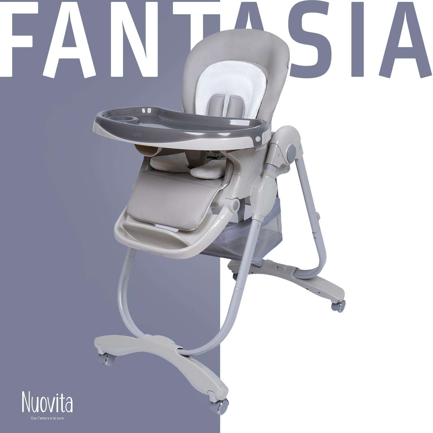 Стульчик для кормления Nuovita Fantasia Серый - фото 2