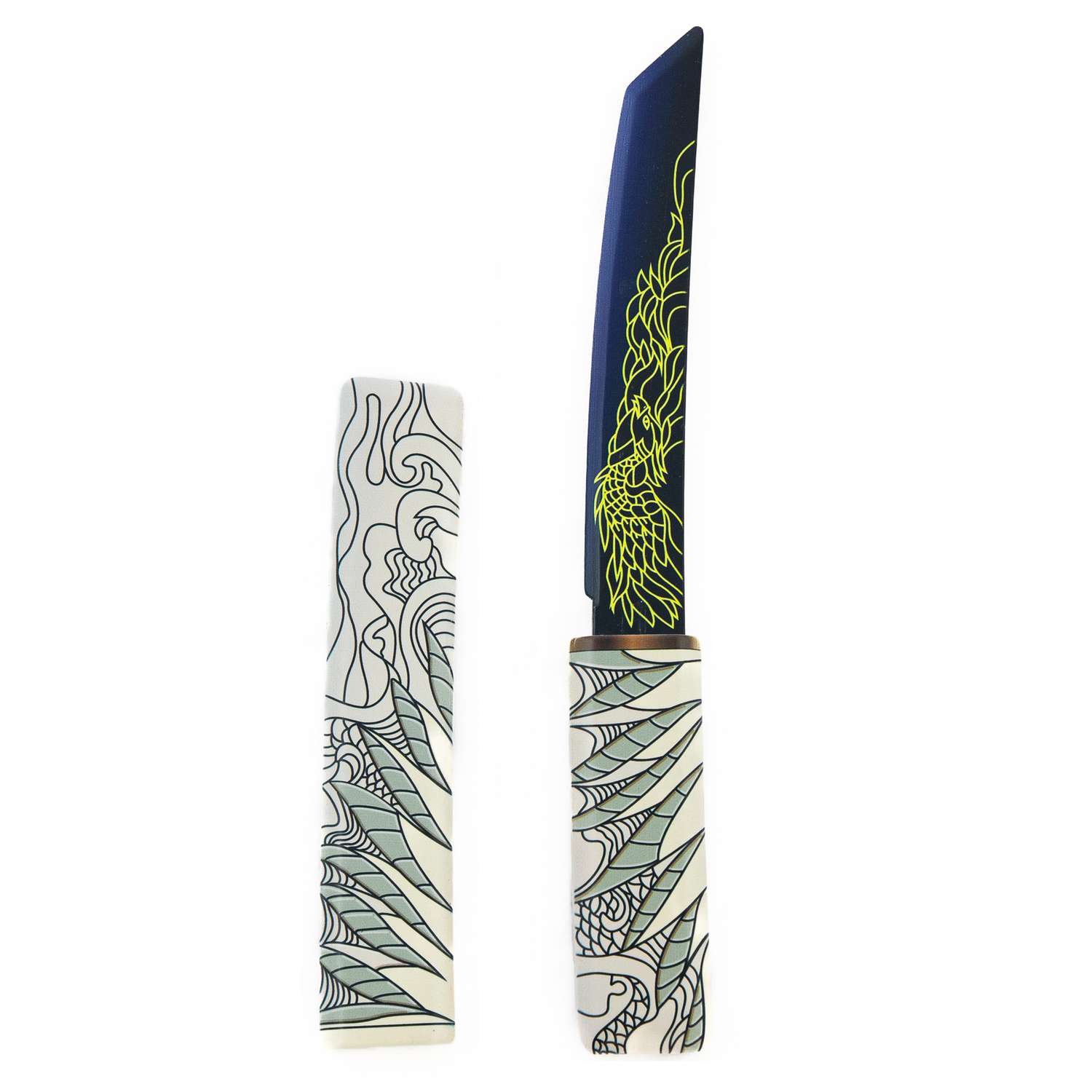 Деревянный нож Танто PalisWood Додзе на магнитах с подставкой - фото 1