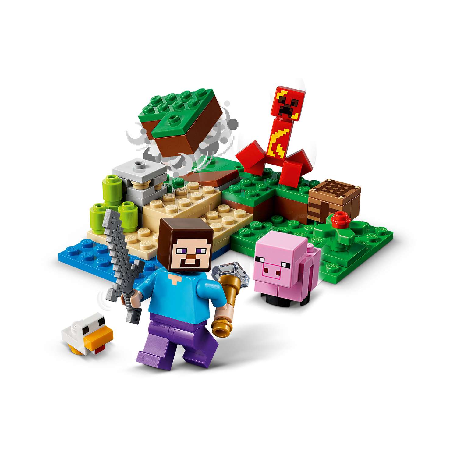 Конструктор детский LEGO Minecraft Засада Крипера 21177 - фото 6