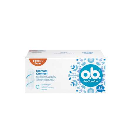 Тампоны гигиенические женские o.b. Pro Comfort Super Tampons / Супер защита 32 шт