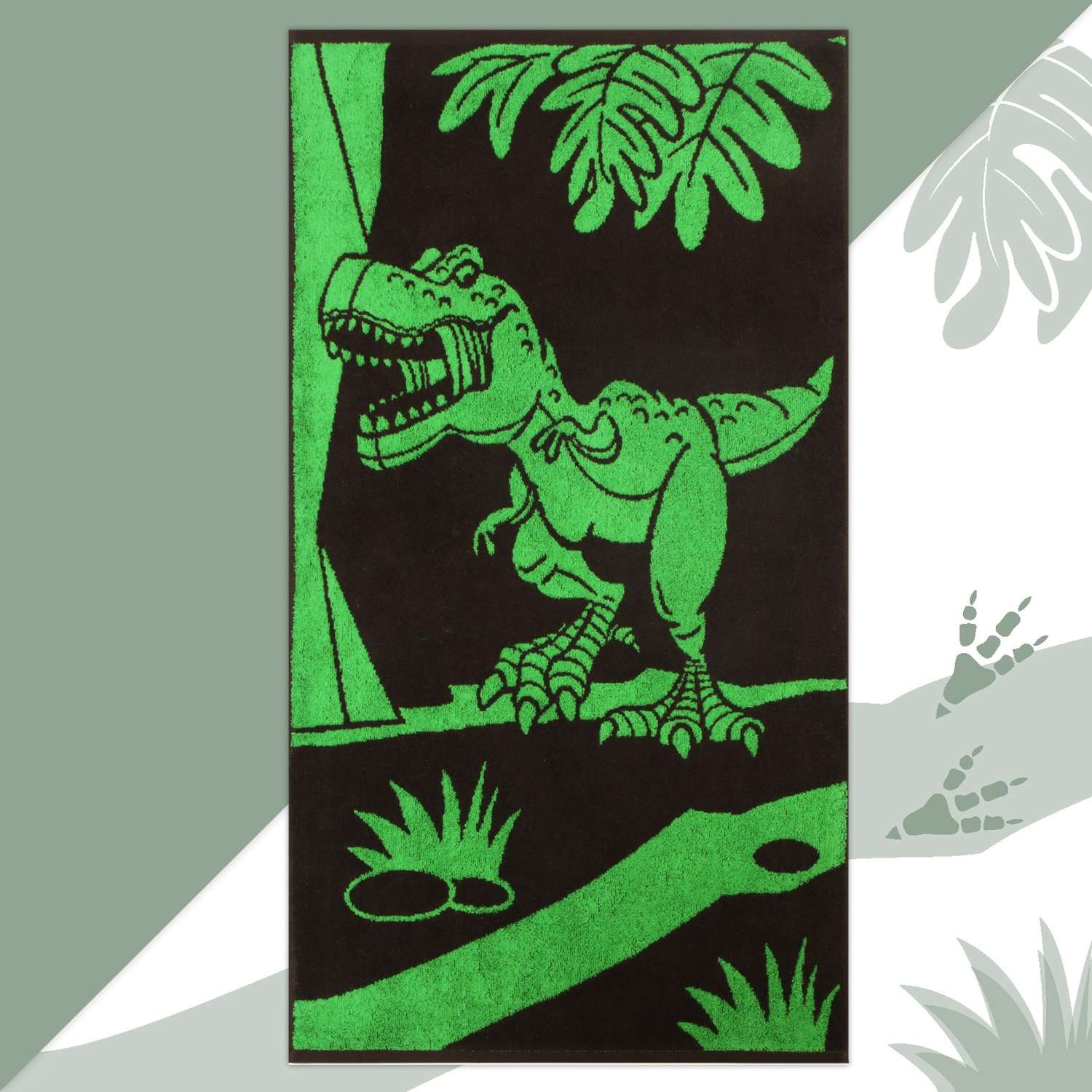 Полотенце Этель Тиранозавр 70х130 см - фото 1