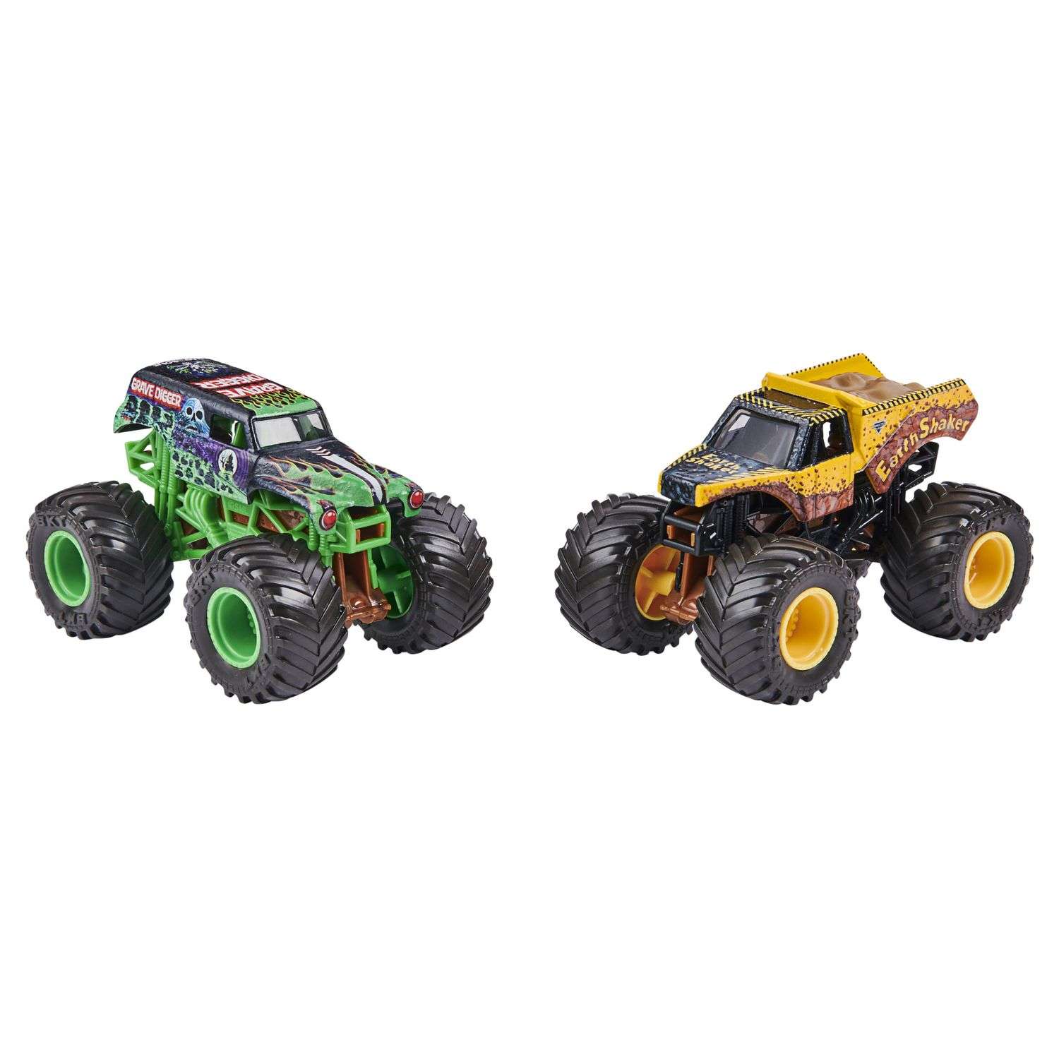 Машинка Monster Jam 1:64 2шт GraveDiggerVEarthShaker6044943/20128654 6044943 - фото 1