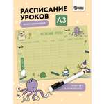 Расписание уроков Пиши-стирай SCHOOLFORMAT А3 Вечеринка ламинированный картон + маркер