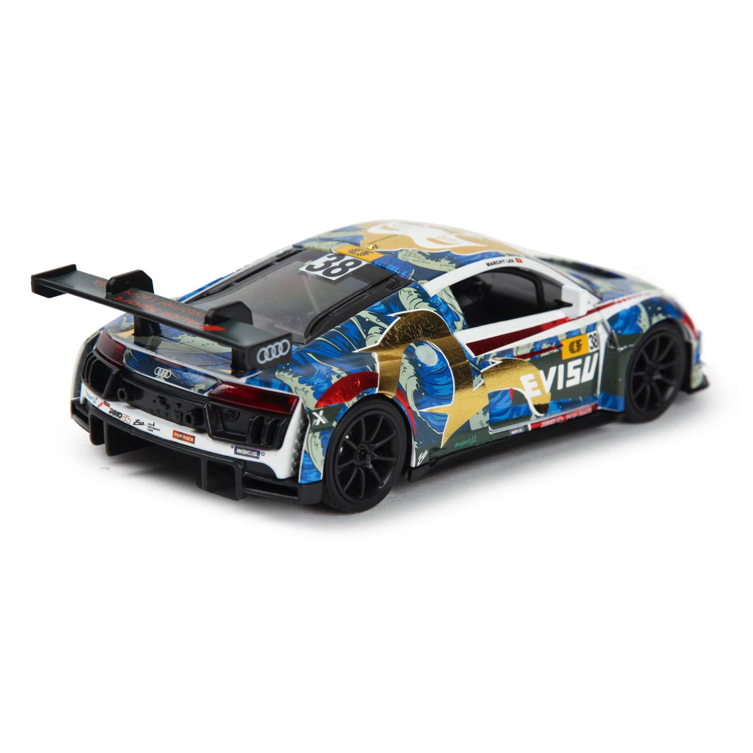 Автомобиль Mobicaro Audi R8 LMS 2015 Gold dragon 1:32 инерционный 664992(O) - фото 4