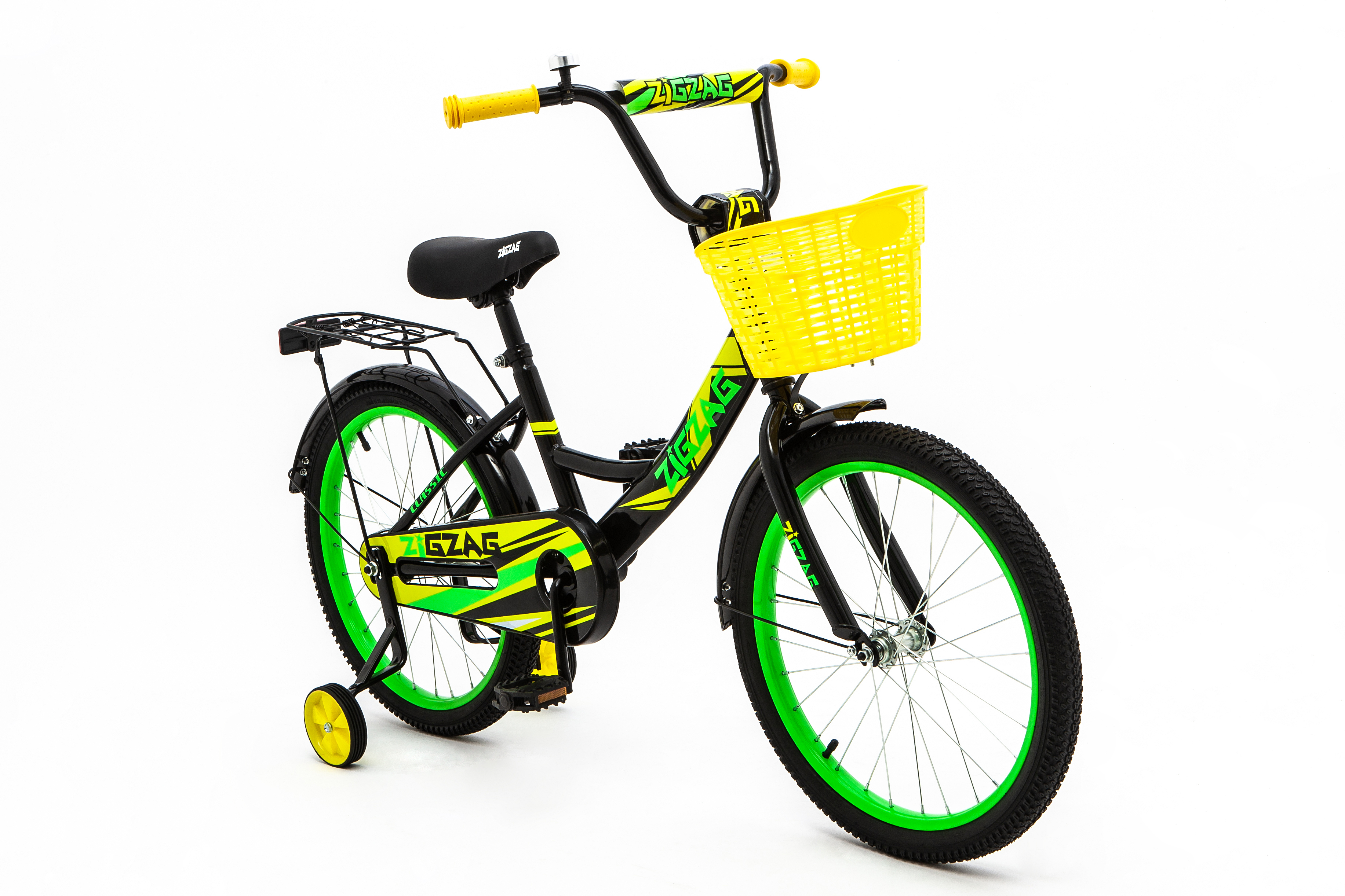 Велосипед ZigZag CLASSIC черный желтый зеленый 20 дюймов - фото 2