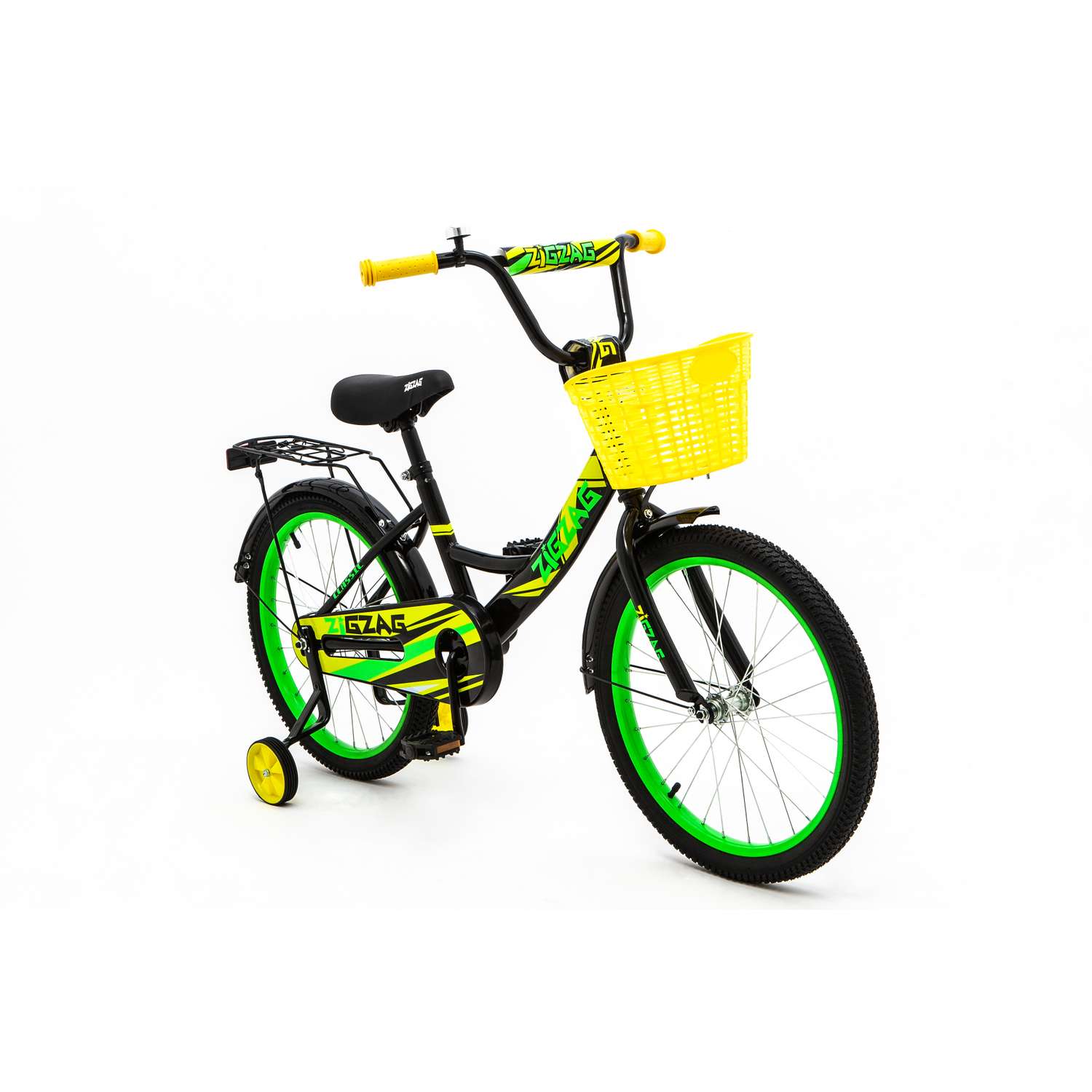 Велосипед ZigZag CLASSIC черный желтый зеленый 20 дюймов - фото 2