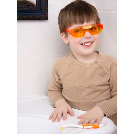 Зубная щетка CASTLELADY мягкая с очками оранжевая