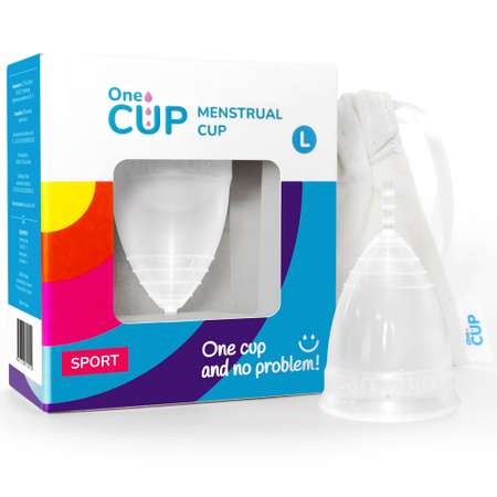 Менструальная чаша OneCUP Sport прозрачная размер L