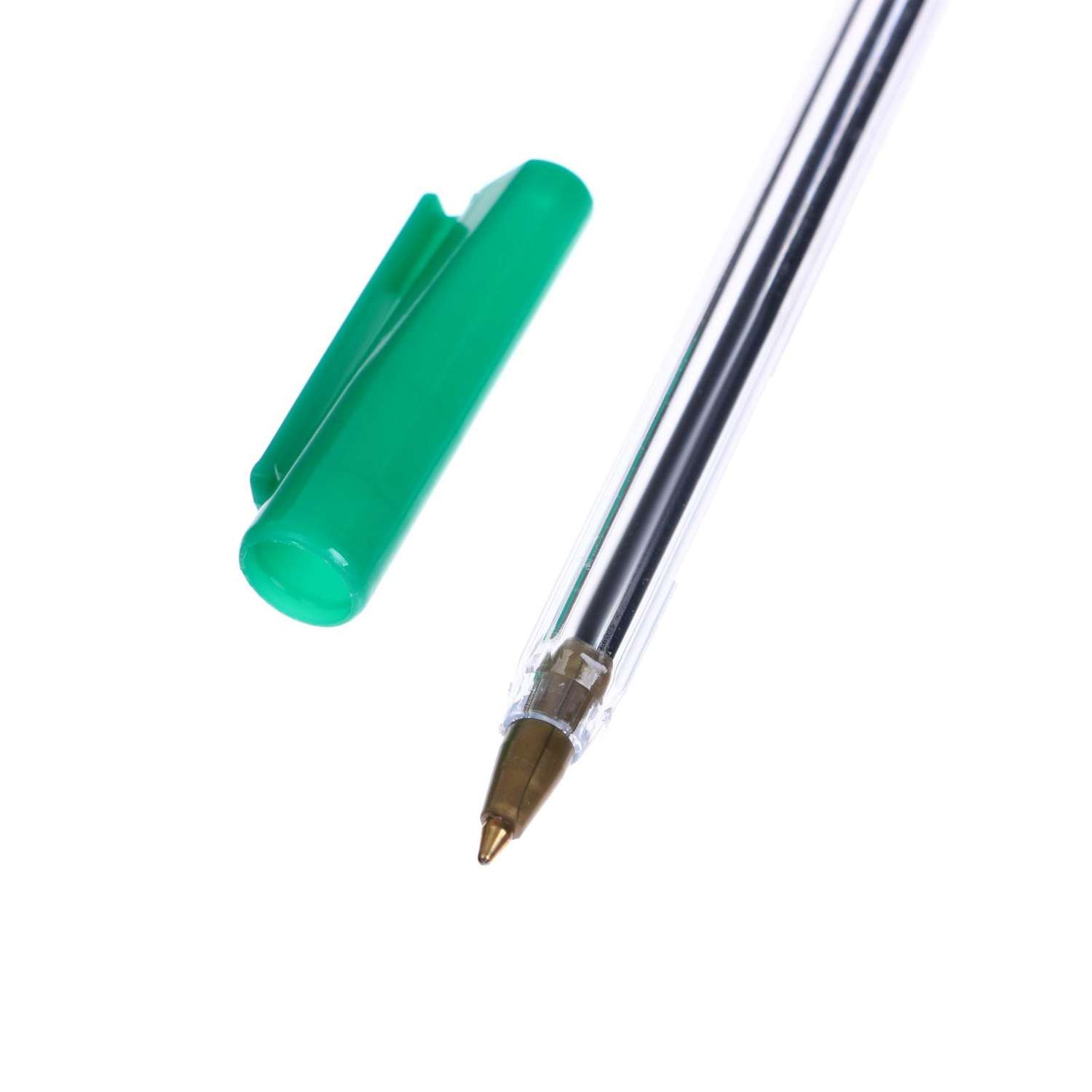 Ручка Calligrata 0.7 мм зеленый корпус прозрачный - фото 3