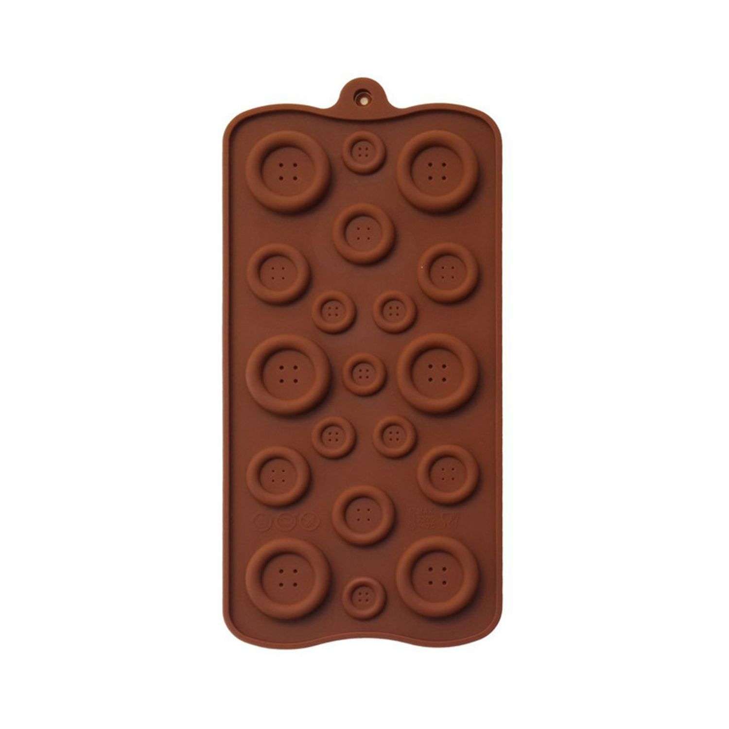 Форма для шоколада Keyprods Пуговки силиконовая 19 ячеек - фото 1