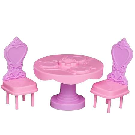 Игровой набор В гостях у куклы ABTOYS Чемоданчик Розовый совенок с 2 куколками и мебелью