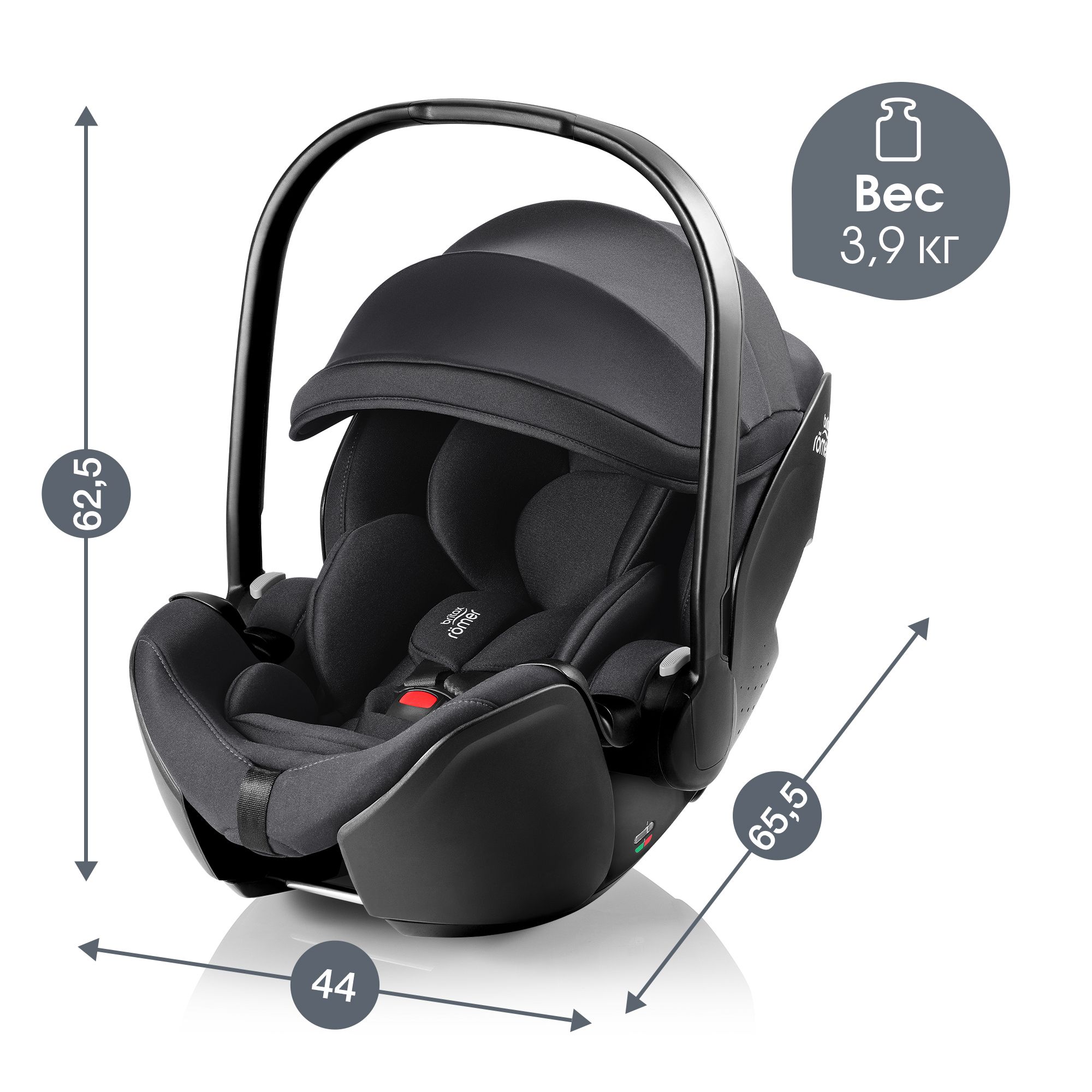 Детское автокресло Britax Roemer для новорожденных 0+ Baby-Safe pro Classic Deep Black - фото 12