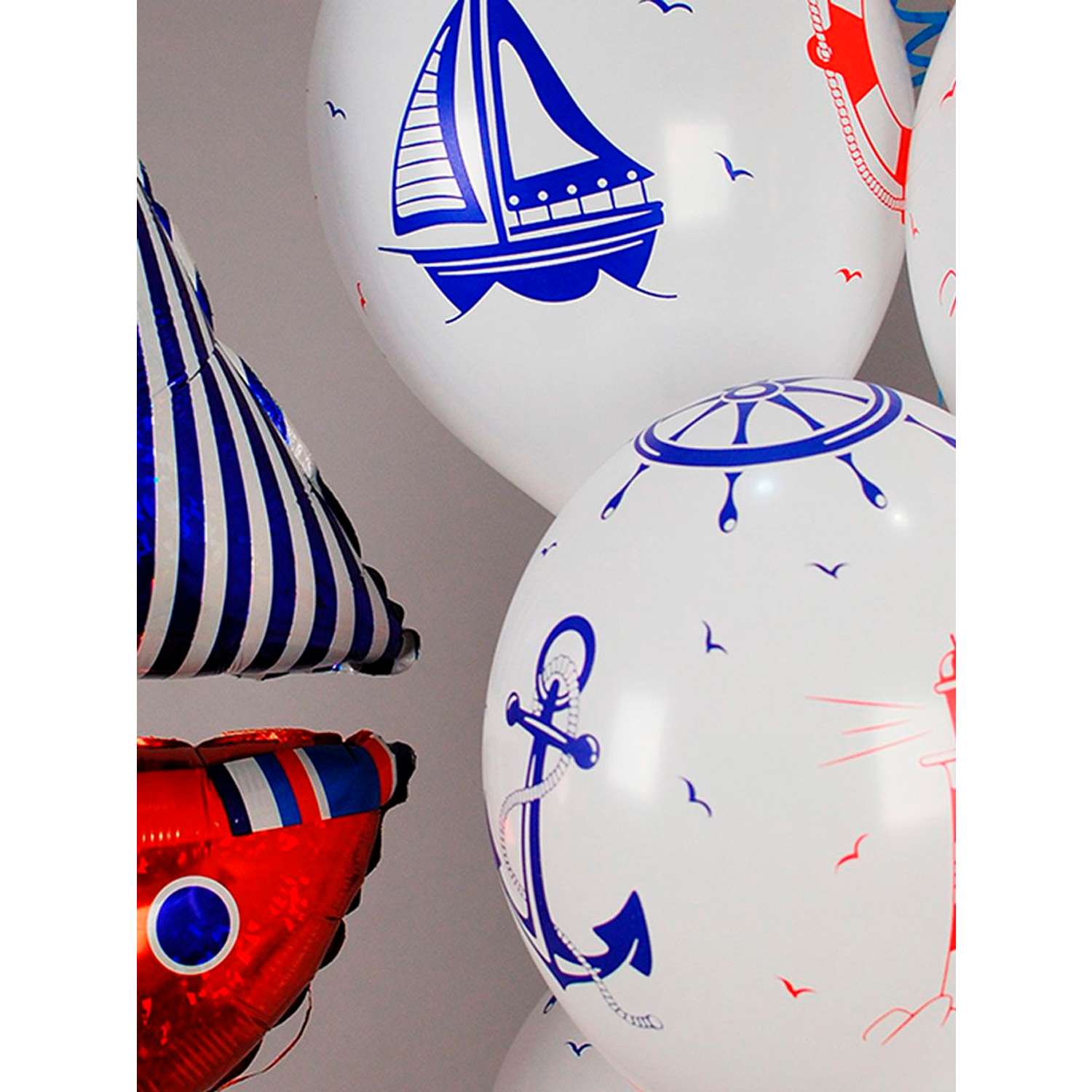 Воздушные шары латексные BELBAL для праздника с рисунком Морская тематика 35 см 15 шт - фото 5