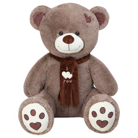 Мягкая игрушка Мягкие игрушки БелайТойс Плюшевый медведь Тони с шарфом 200 см цвет бурый