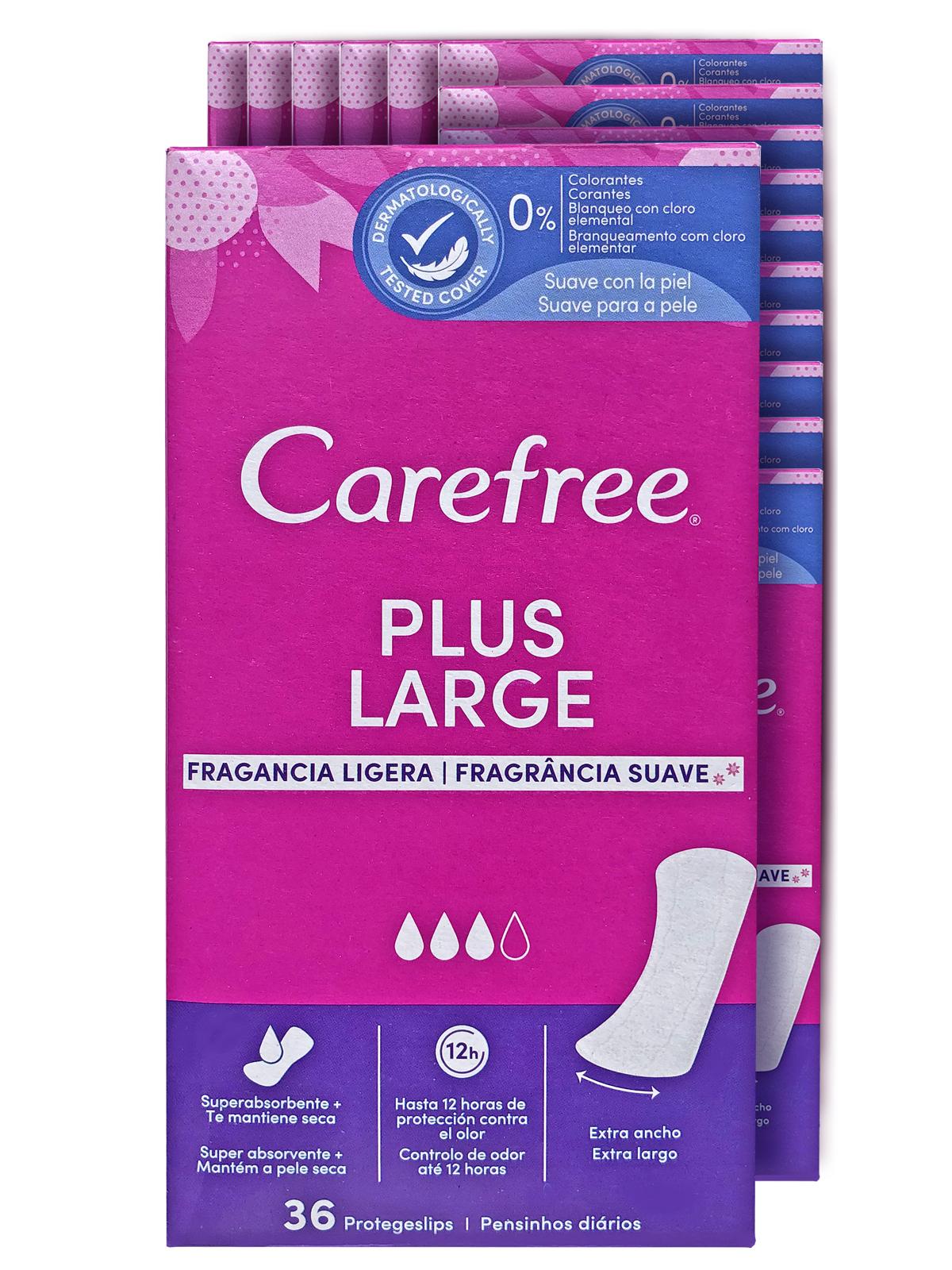 Прокладки гигиенические Carefree ежедневные 36 шт х 16 упаковок Plus large - фото 1