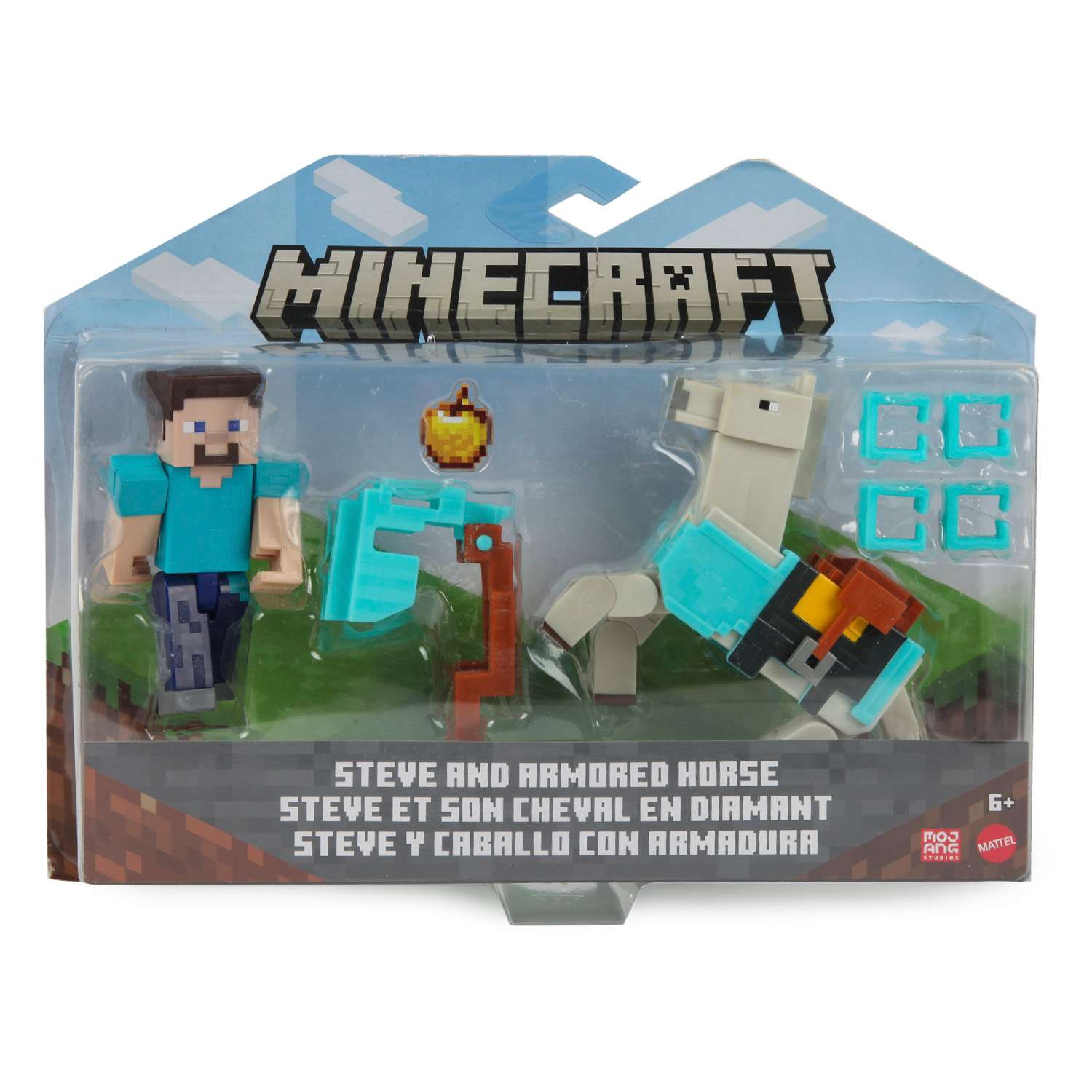 Набор фигурок Minecraft Стив и Лошадь в броне - фото 2