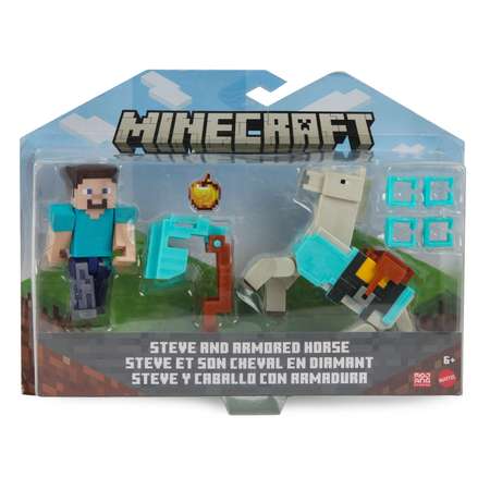 Набор фигурок Minecraft Стив и Лошадь в броне