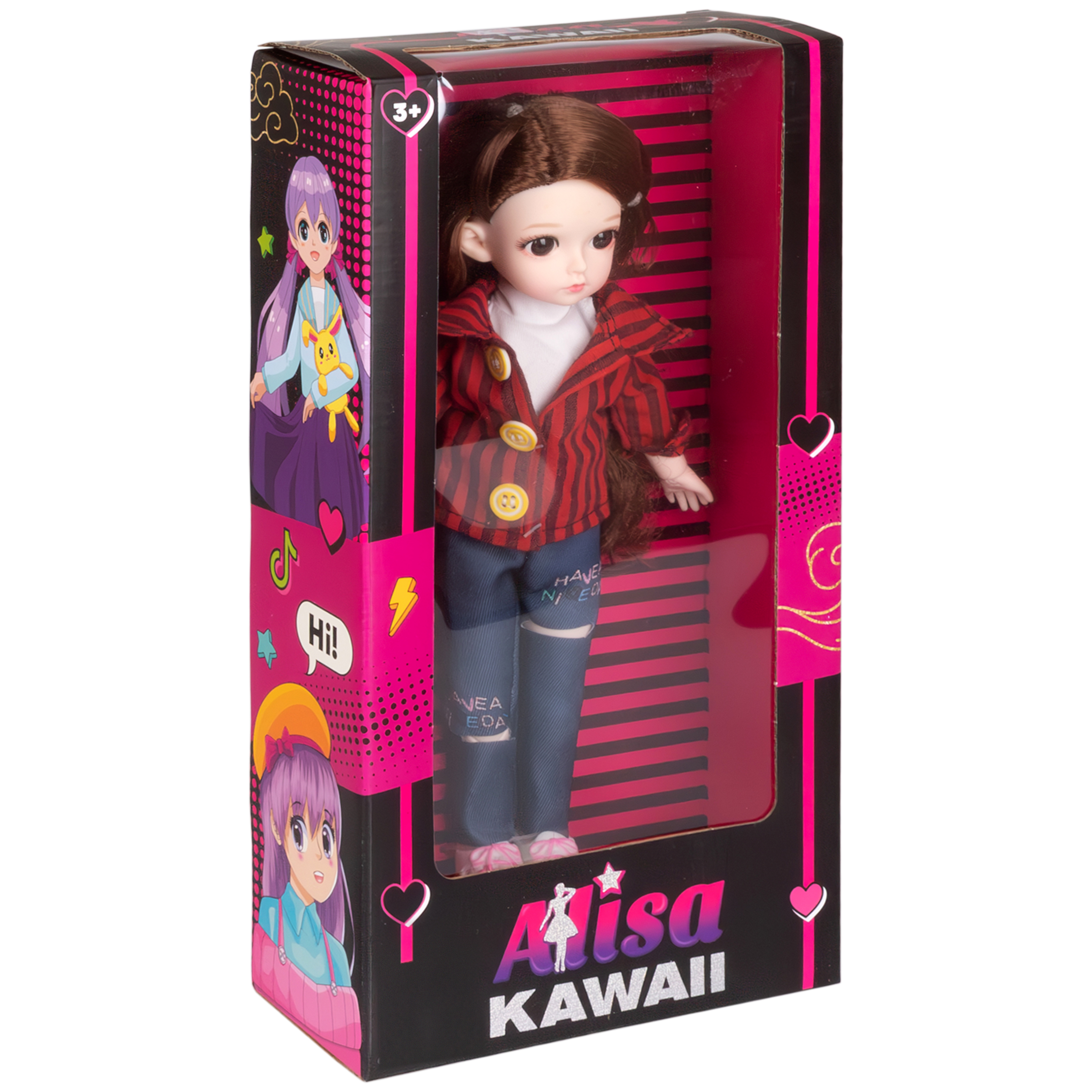 Кукла шарнирная 30 см 1TOY Alisa Kawaii брюнетка Т24340 - фото 14