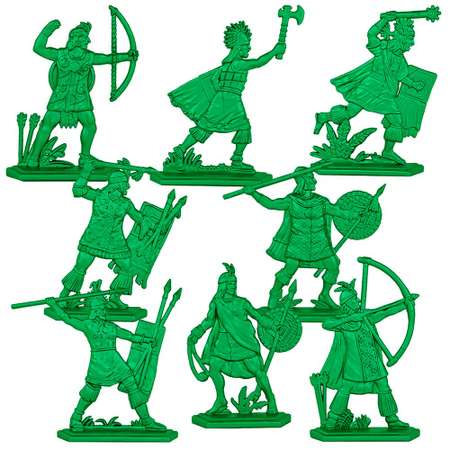 Набор солдатиков Воины и Битвы Инки Выпуск 1 зеленый цвет