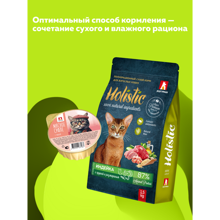 Корм влажный Зоогурман Мясное суфле с рыбой 100 гр х 20 шт