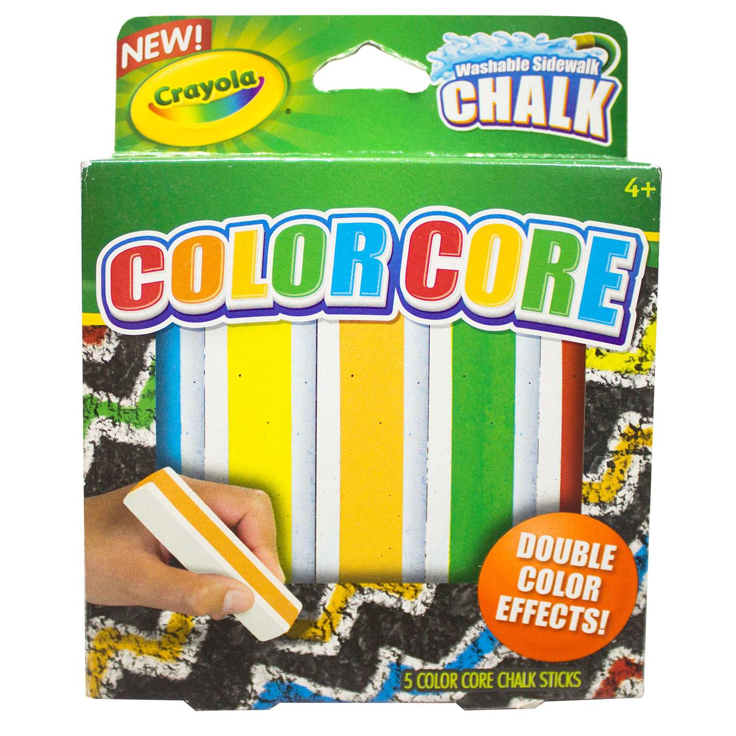 Мел для асфальта Crayola с цветным стержнем, 5 цв - фото 1