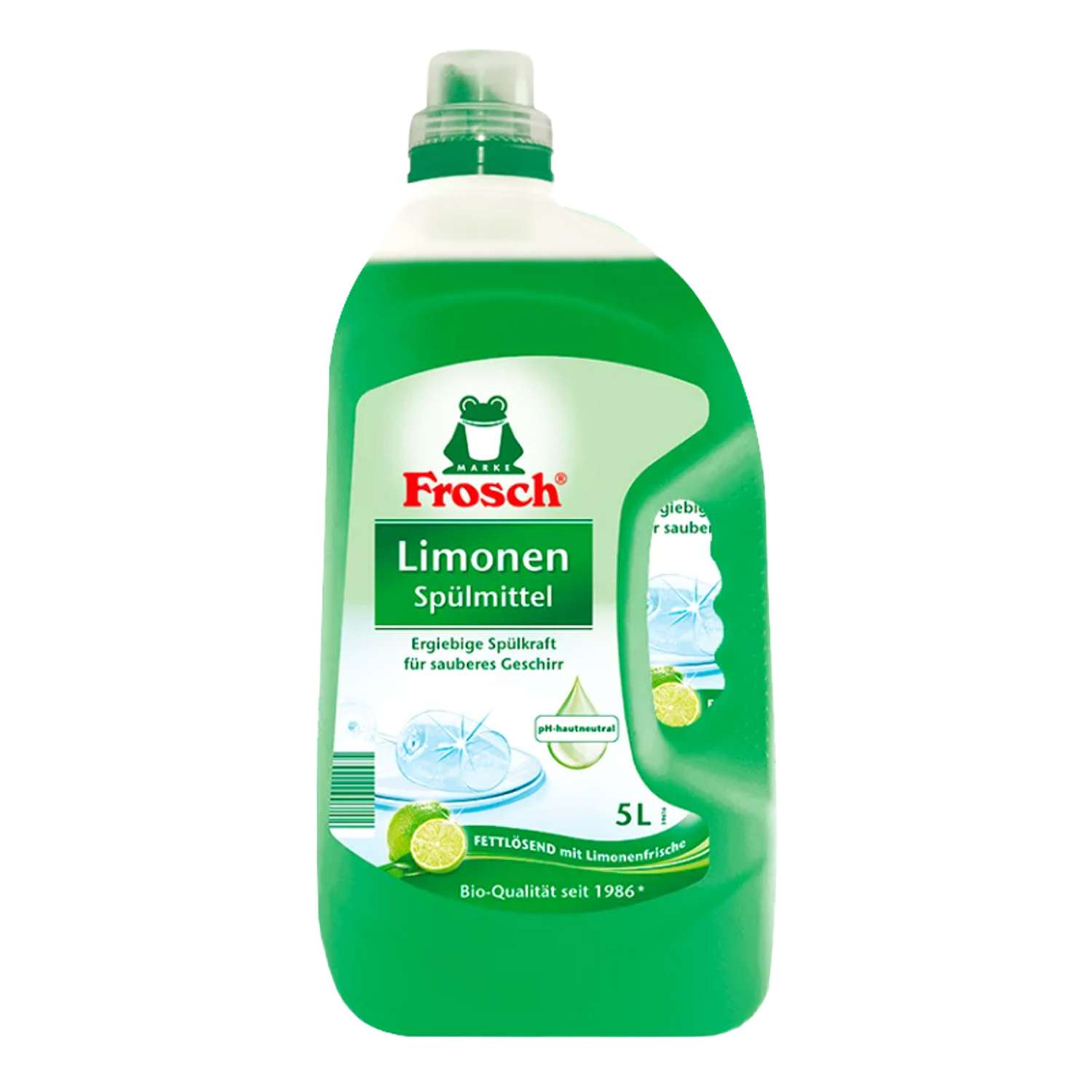 Средство для мытья посуды FROSCH Лимон канистра 5 литров - фото 1