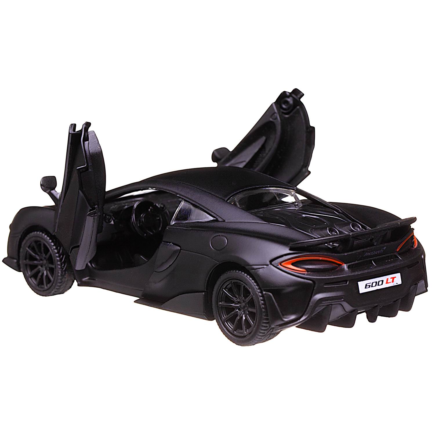 Машина металлическая Uni-Fortune McLaren 600LT черный матовый цвет двери открываются 554985M - фото 6