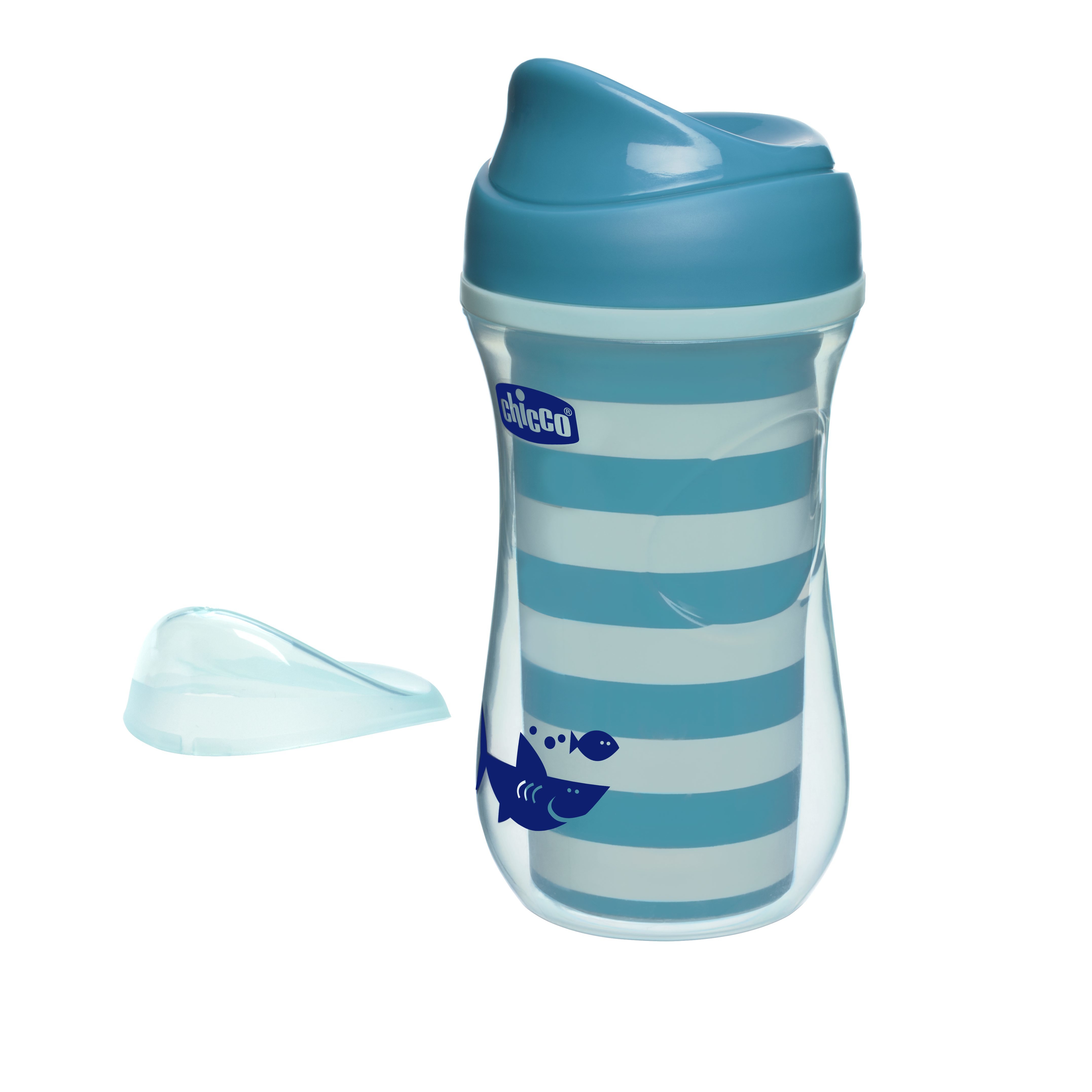 Поильник Chicco Active Cup Акула носик ободок 266мл с 14месяцев 340624132 - фото 3