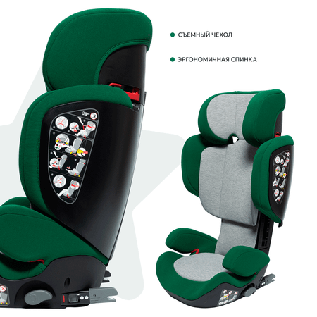 Автокресло Olsson Aurora Fix Sport Green Isofix 2/3 (15-36 кг)