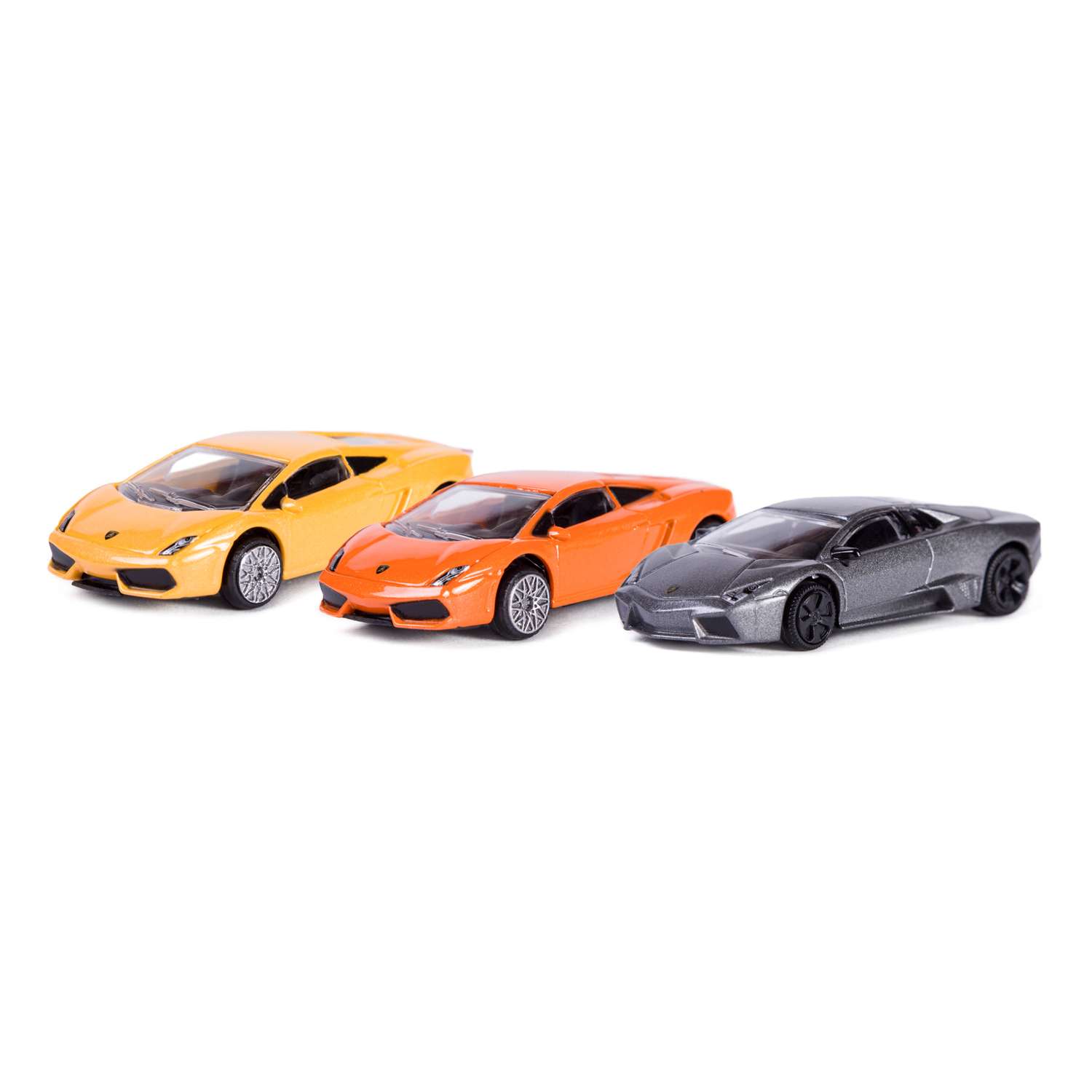 Набор машинок Rastar Lamborghini 1:60 1:64 Жёлтая/Оранжевая/Серая 34700&35000-B - фото 1