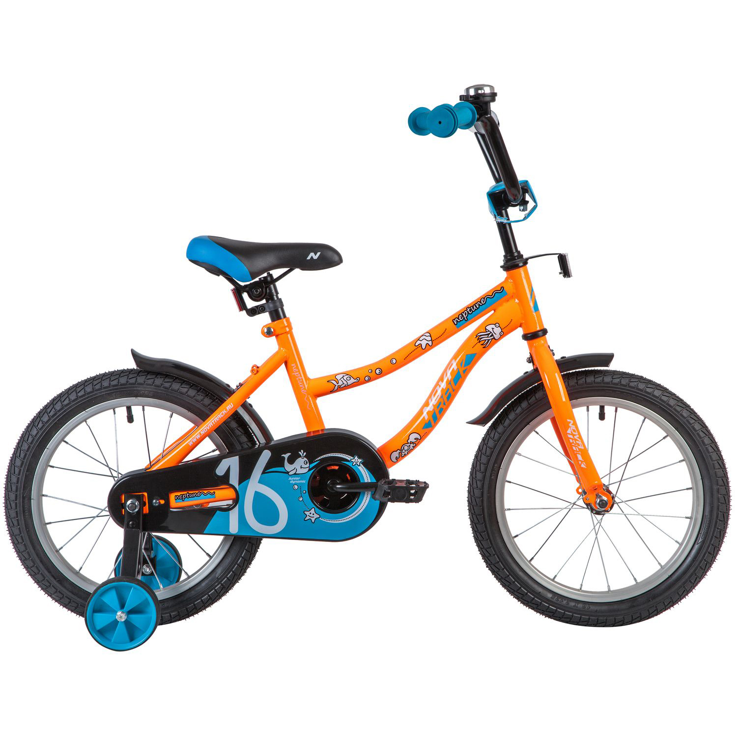 Велосипед NOVATRACK Neptune 16 оранжевый - фото 1