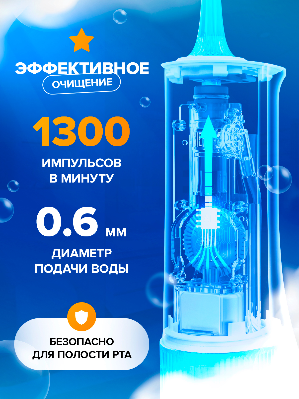 Ирригатор для полости рта Soocas Soocas W3 PRO Global. Портативный . 4 насадки. Кейс для насадок в комплекте. 7 режимов - фото 4