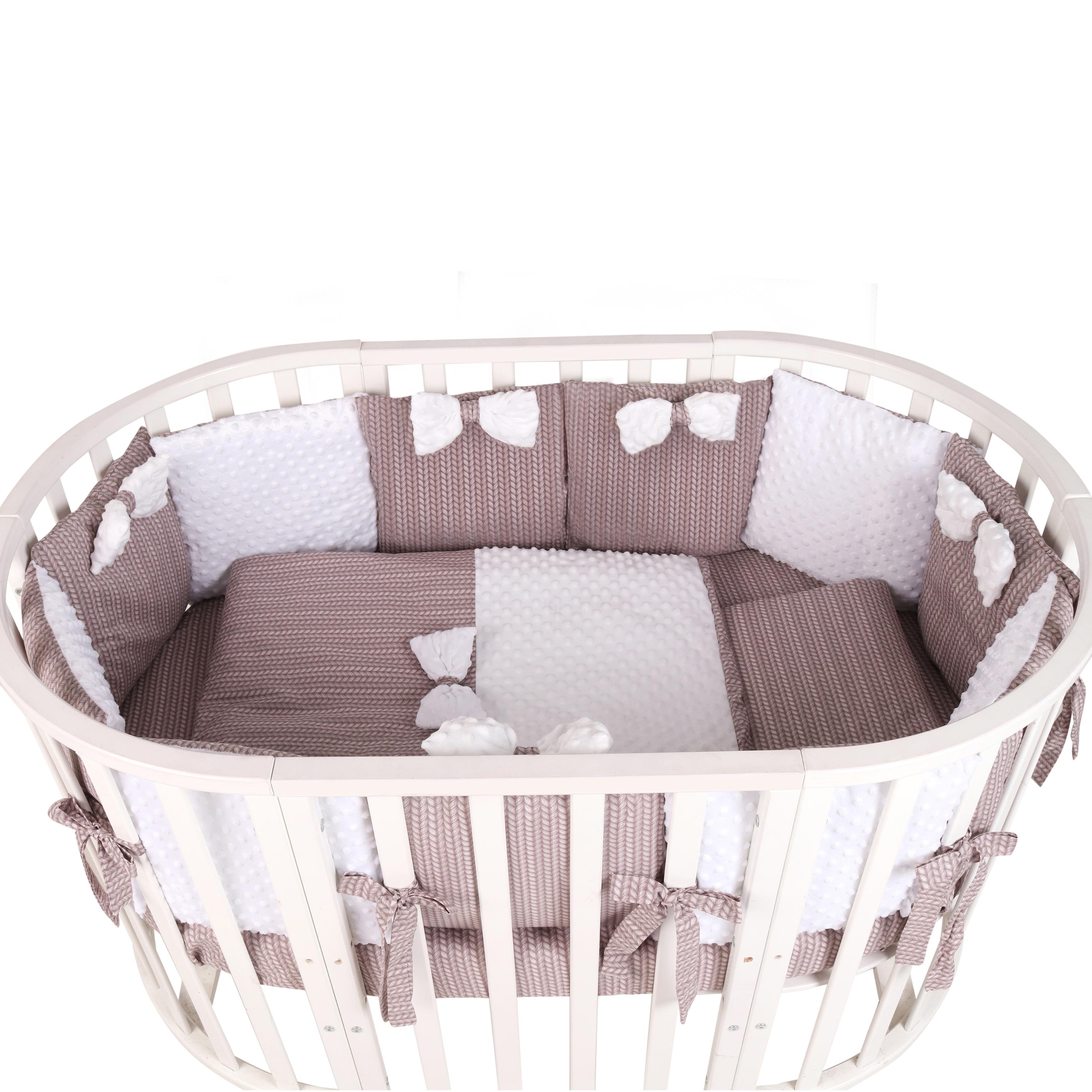 Бортик в кроватку Amarobaby Classic Collection Рельеф 12подушек ABDM-3112-OCK - фото 3