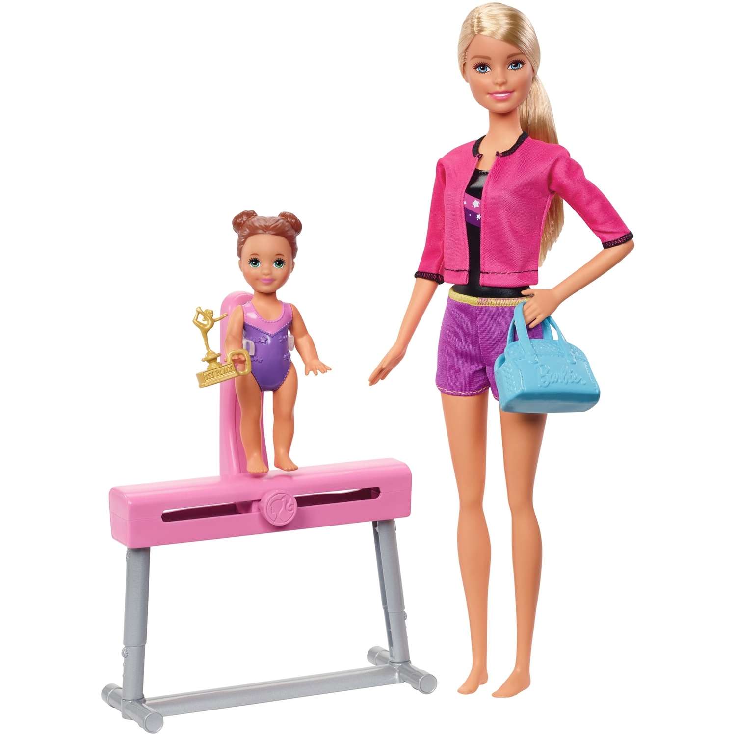 Набор игровой Barbie Спортивная карьера Барби-тренер по гимнастике FXP39 FXP37 - фото 1