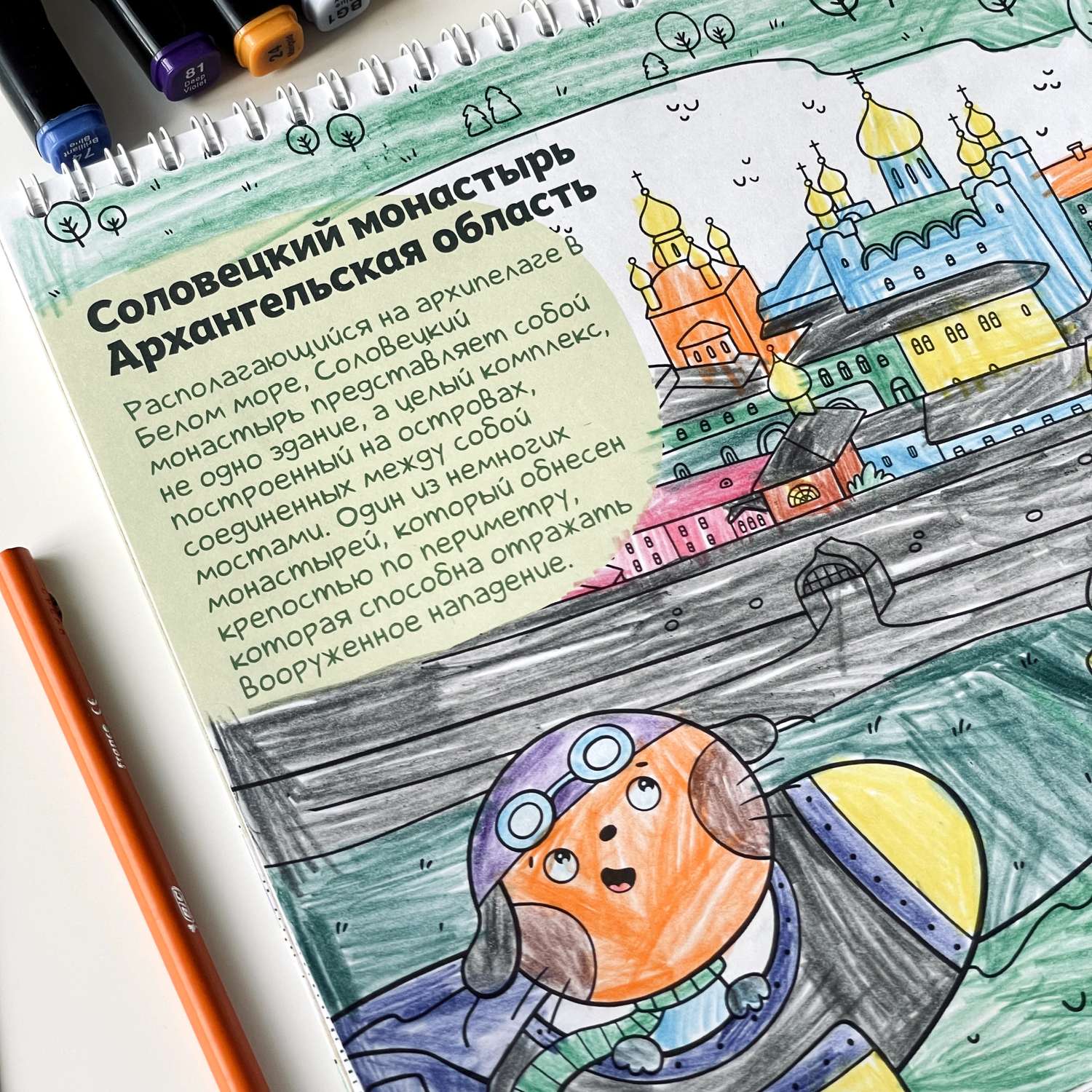 Книга-раскраска MagniArt путеводитель по городам России - фото 6