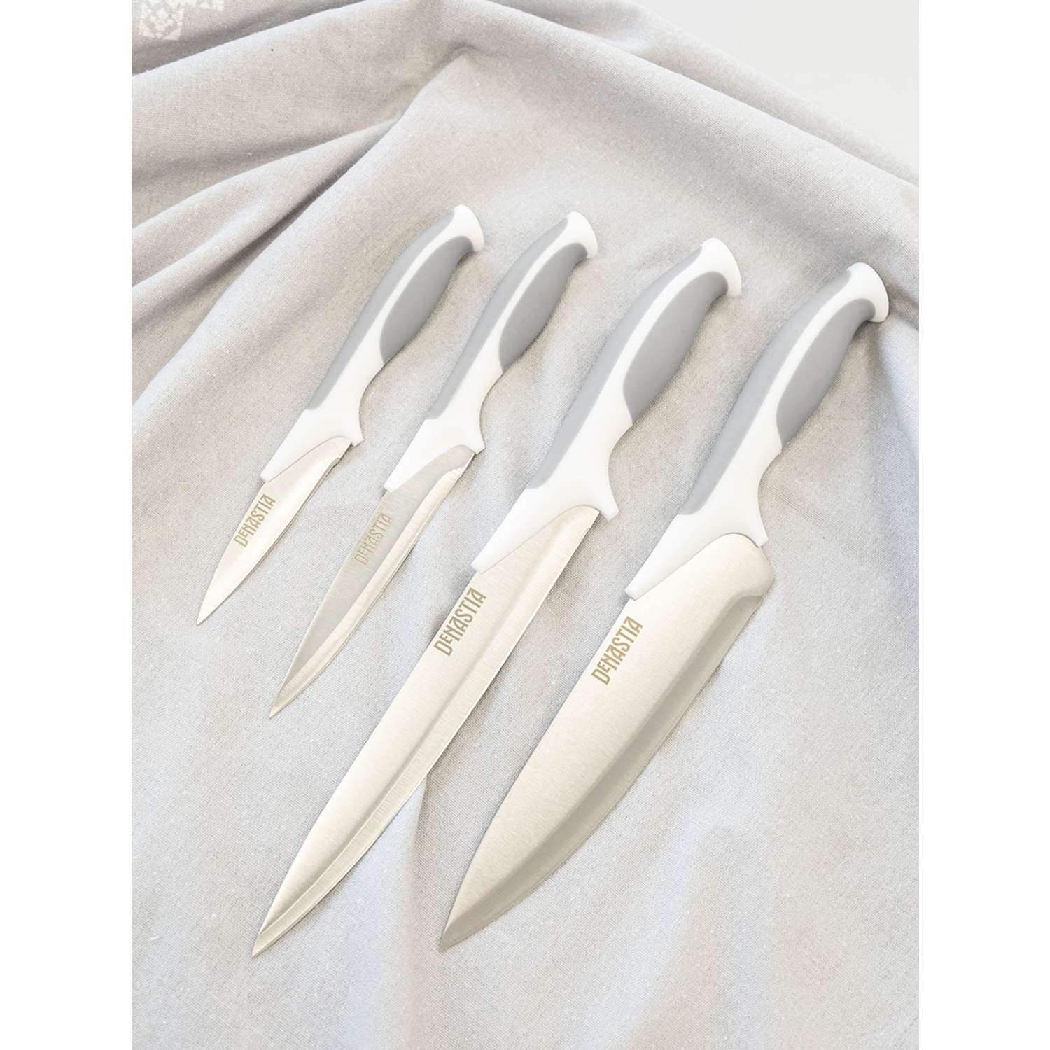 Нож кухонный DeNASTIA для чистки овощей 17.3 см серый - фото 3