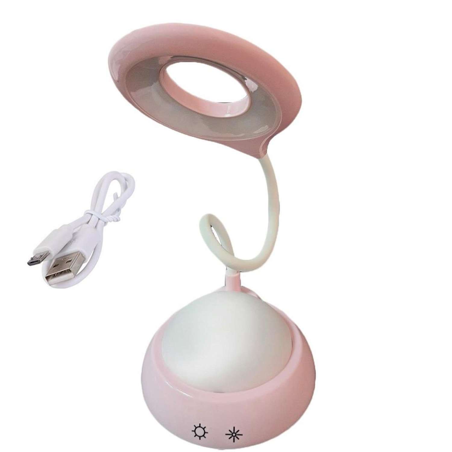 Настольная лампа Keyprods светодиодная сенсорное включение розовый - фото 1