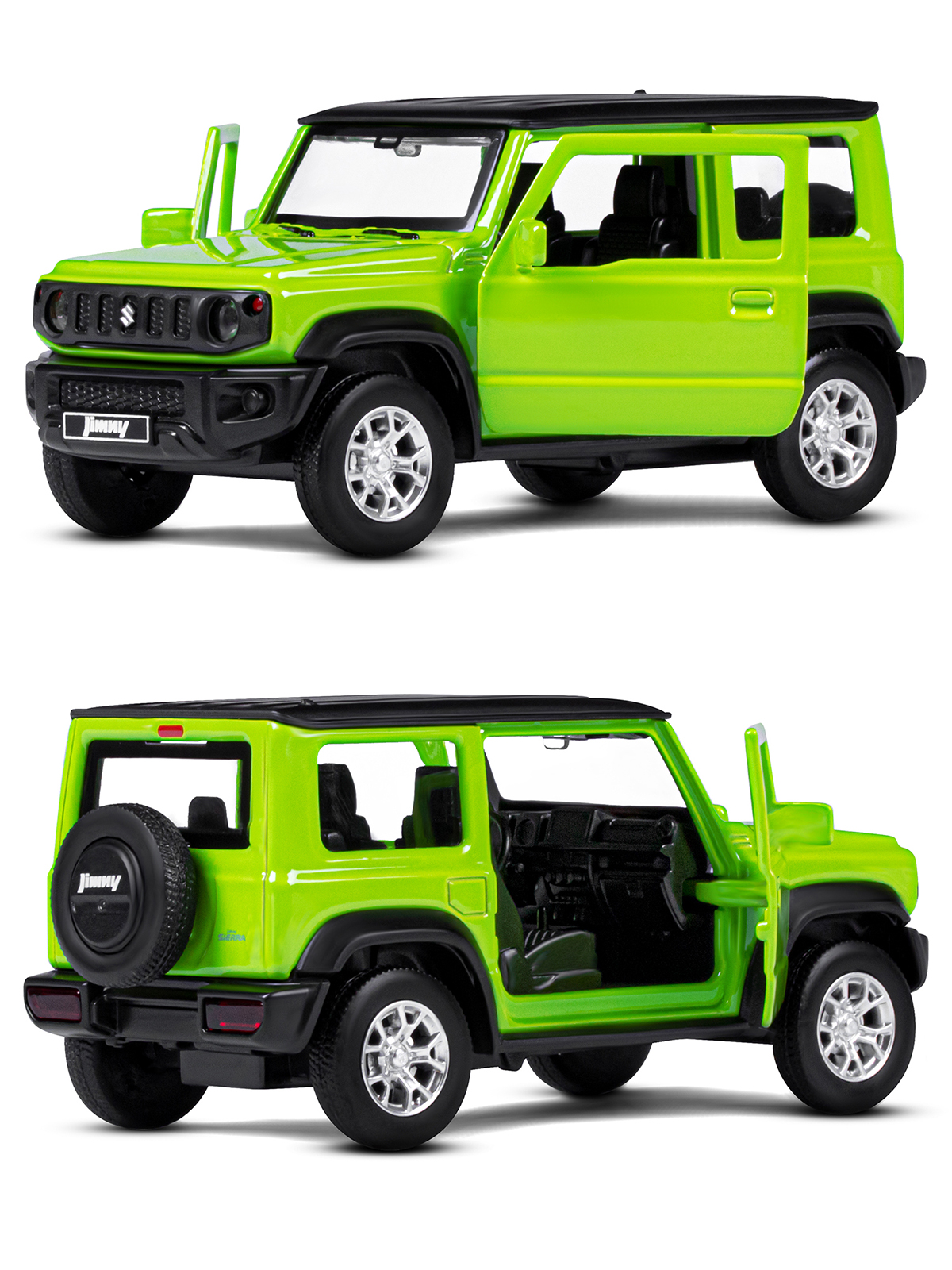 Внедорожник АВТОпанорама Suzuki Jimny 1:32 зеленый JB1251560 - фото 6