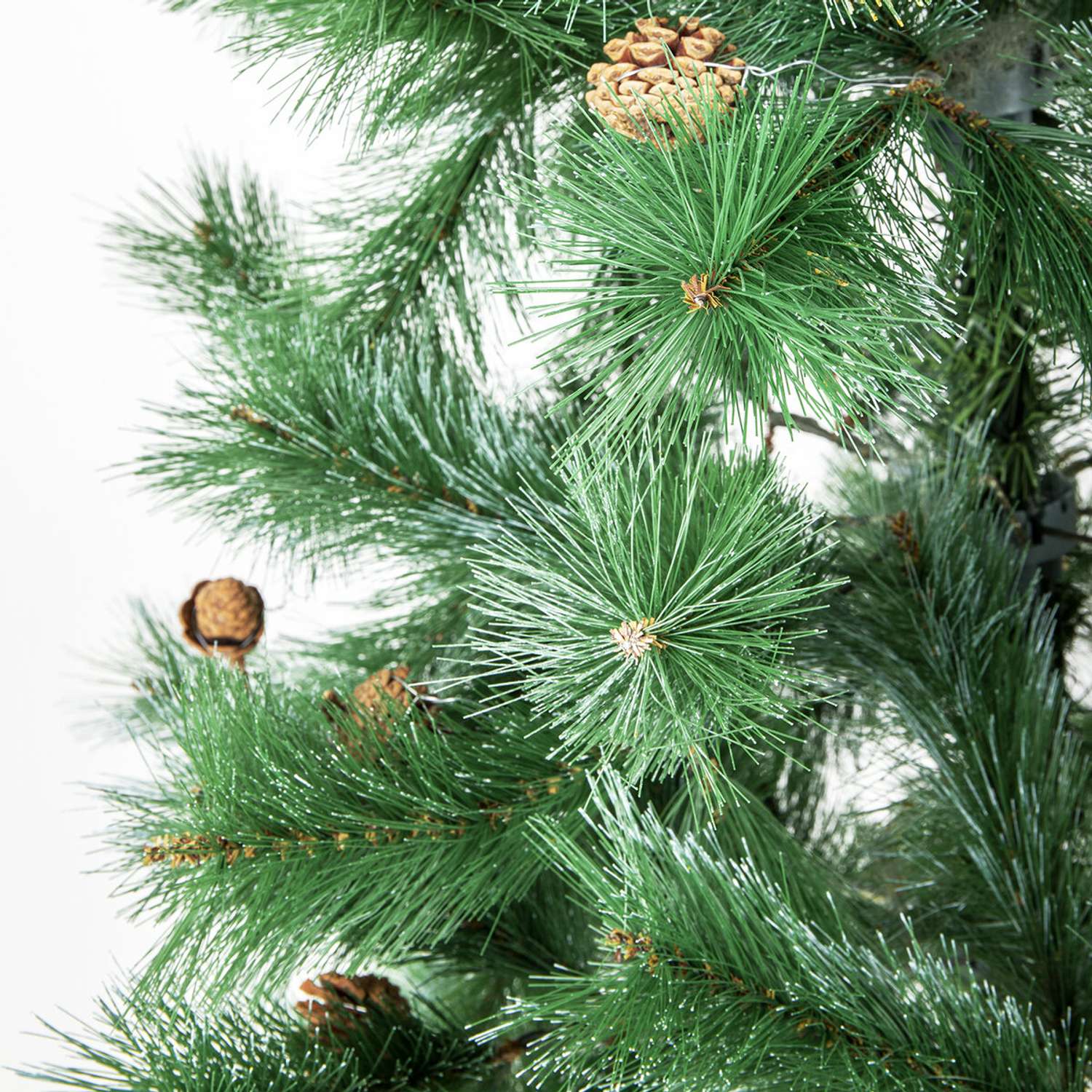 Новогодняя елка Золотая сказка искусственная Velvet Pinewood 180 см с инеем и шишками - фото 7