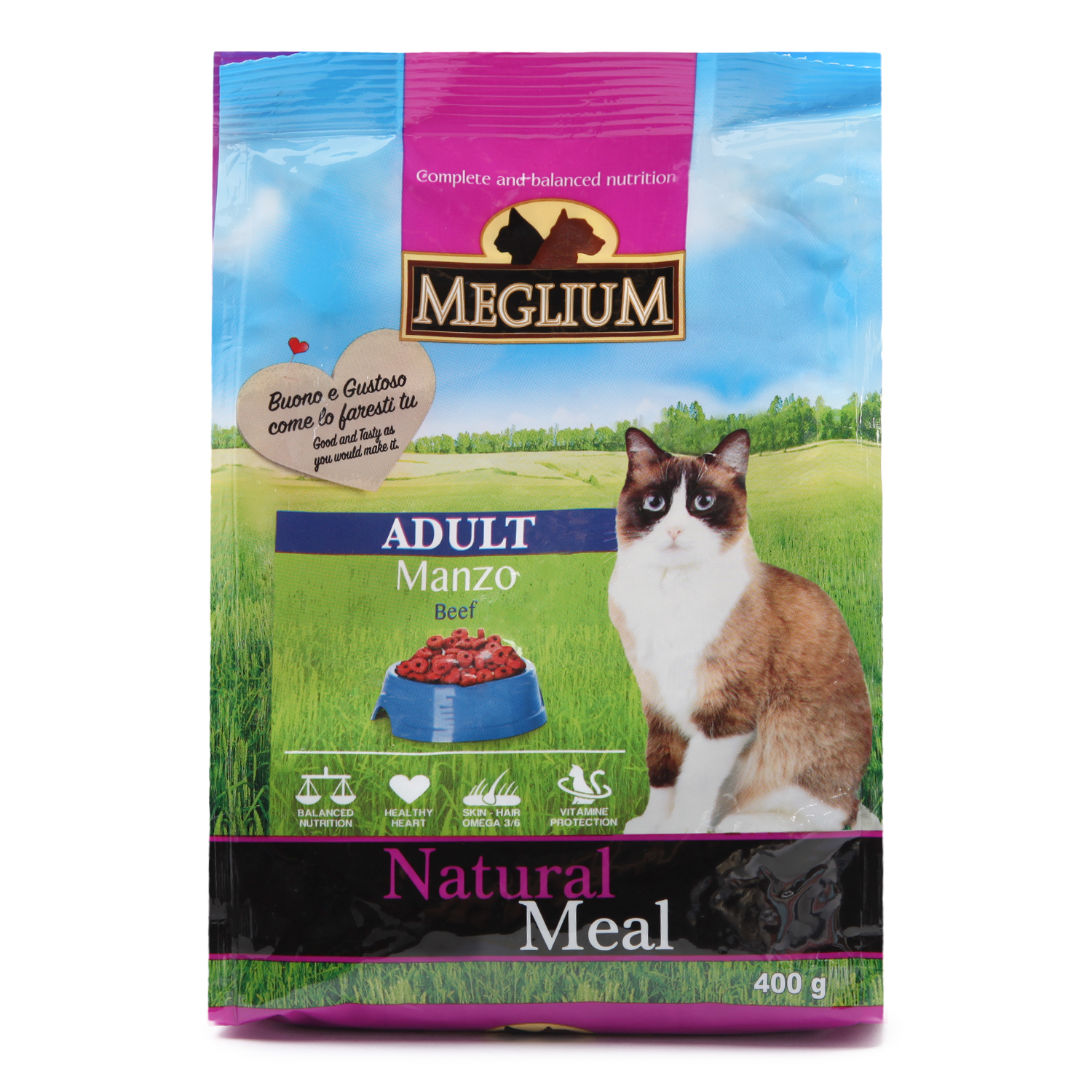 Корм сухой для кошек Meglium Adult 400г говядина - фото 2