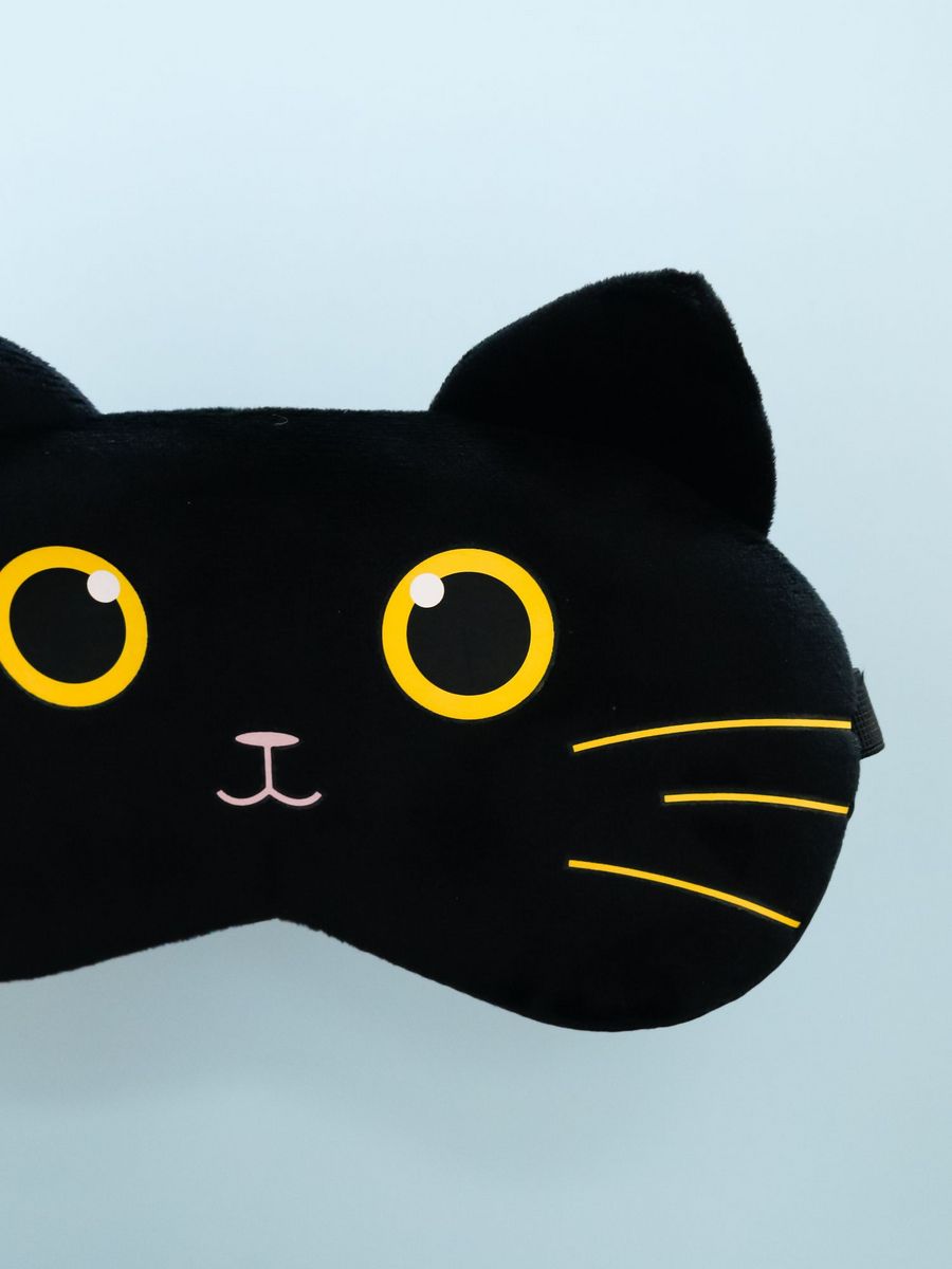 Маска для сна iLikeGift Surprised cat black - фото 5