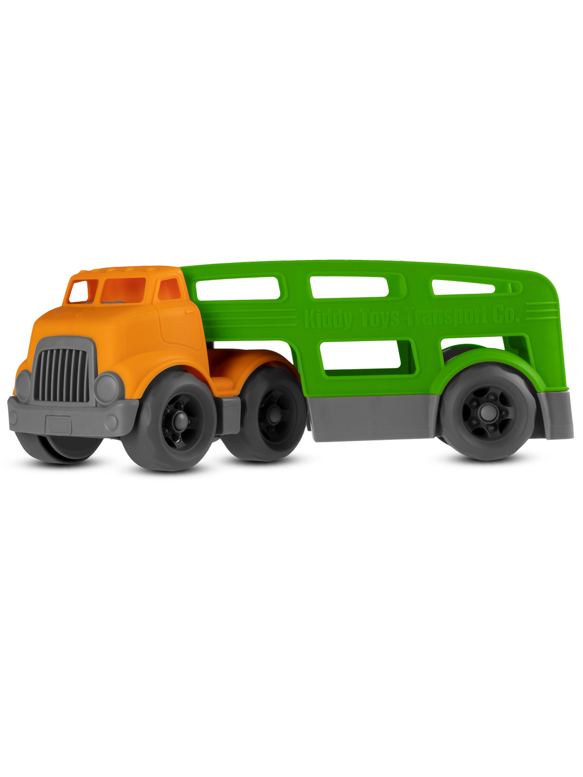 Машинка ДЖАМБО Трейлер оранжево-зеленый в коробке JB5300603 - фото 14